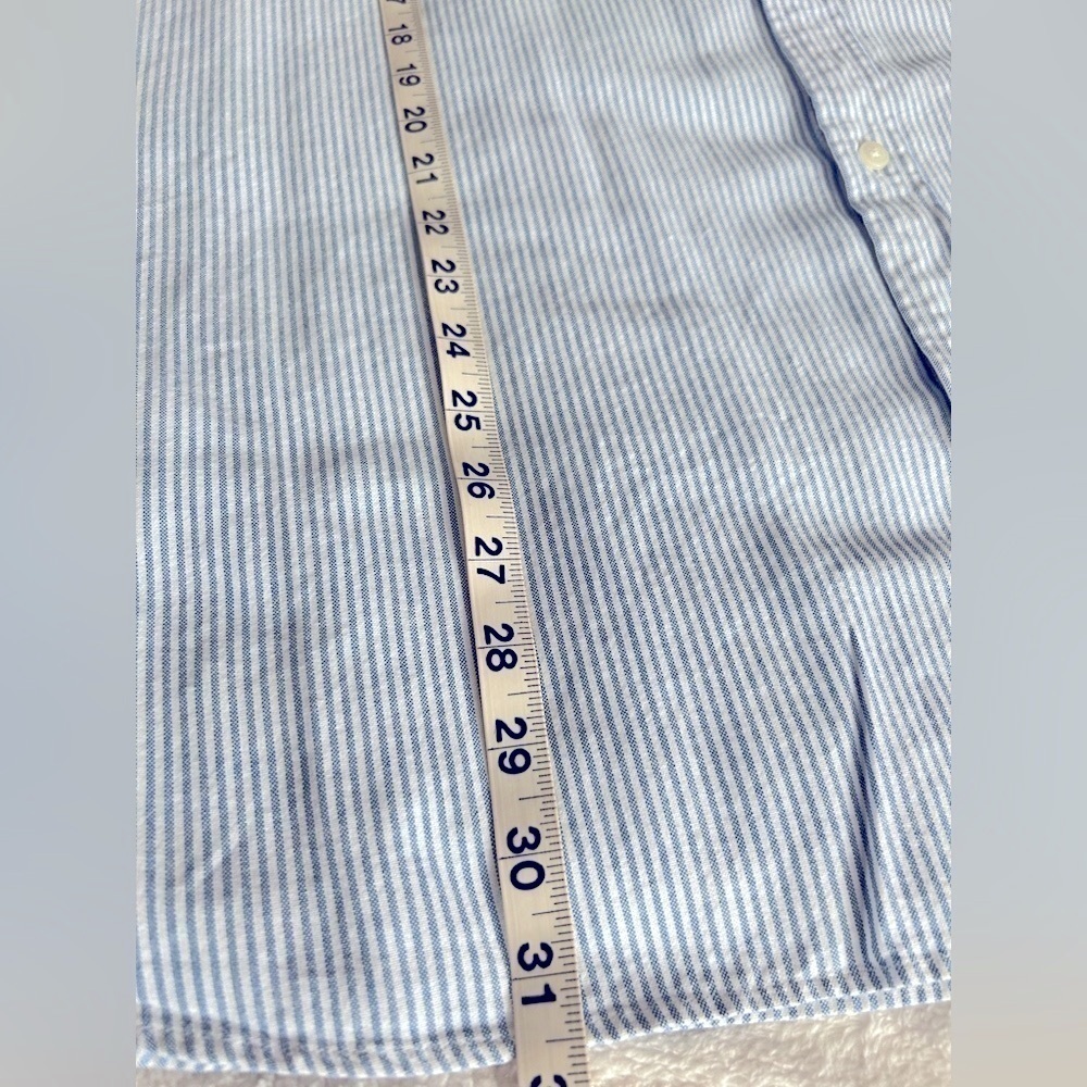 NWT Sonoma Oxford Blue and White  Button Down Long Sleeve Shirt XXL​​​​​​​​ - Picture 7 of 10